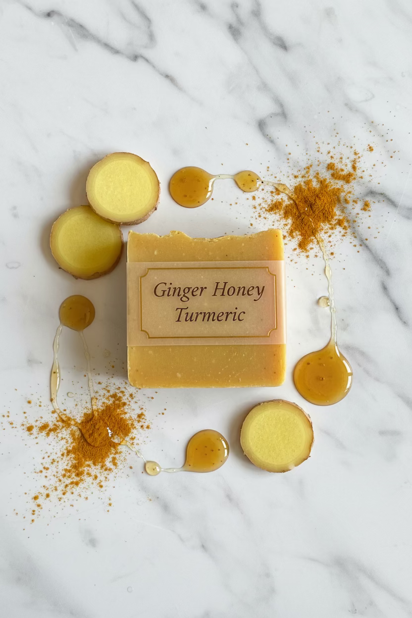 Turmeric Kojic Acid Ginger Honey Soap 3pk